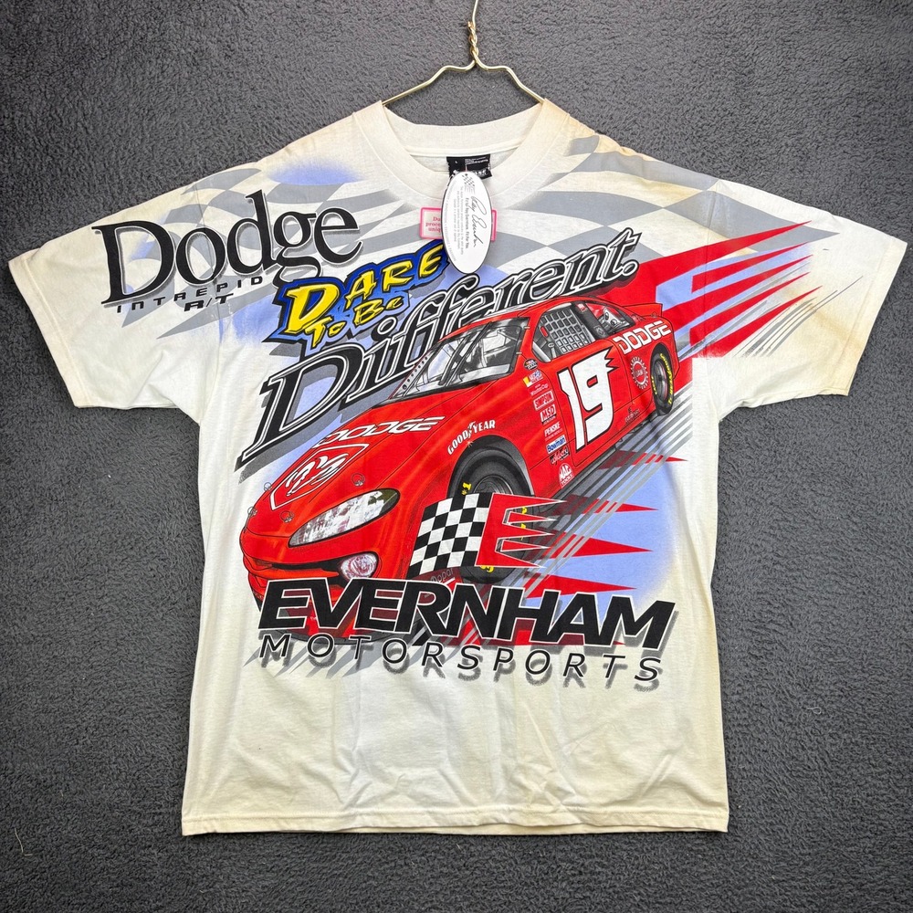Chase Authentics Dodge Evernham Motorsports Racing T-Shirt Mens Large NWT AOP
